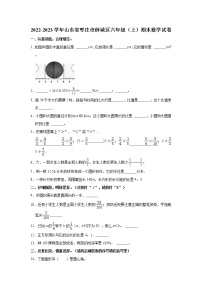 2022-2023学年山东省枣庄市薛城区六年级（上）期末数学试卷