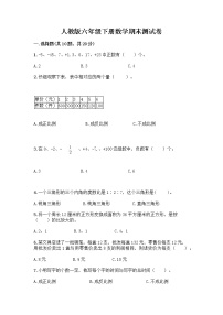 人教版六年级下册数学期末测试卷