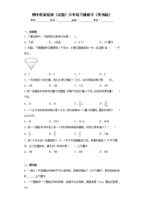 期中质量检测（试题）六年级下册数学青岛版