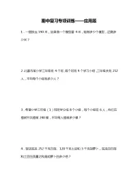 期中复习专项训练—应用题（试题）三年级下册数学北师大版