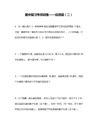 期中复习专项训练—应用题（试题）六年级下册数学人教版(01)