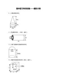 期中复习专项训练—图形计算题（试题）六年级下册数学人教版