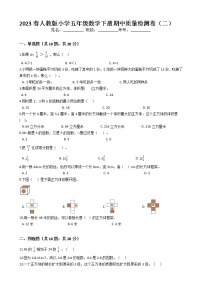 2023春人教版小学五年级数学下册期中质量检测卷（二）