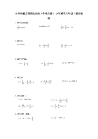 小升初解方程强化训练（专项突破）-小学数学六年级下册苏教版