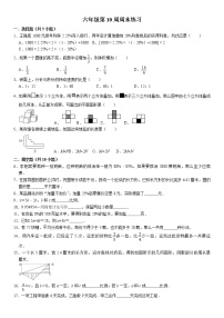 苏教版数学六年级下册第10周周末练习