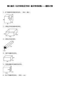 人教版小学数学五年级下册第三单元单元专项训练——图形计算（含答案）