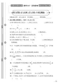 （2023春）五四青岛版小学数学（五下）--黄冈360°定制密卷 数与代数（比与比例、式与方程）专项检测题（二）