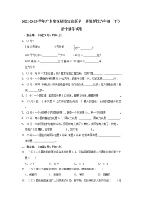 2022-2023学年广东省深圳市宝安区华一实验学校六年级（下）期中数学试卷