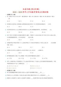 2022-2023学年小升初数学重难点专题训练 和差问题