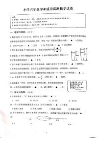 江苏省连云港市灌南县2021-2022学年六年级下学期期末学业水平检测数学试题