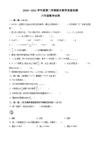 【小升初真题卷】2020-2021学年吉林省延边州敦化市人教版六年级下册期末综合测试数学试卷（原卷版+解析版）