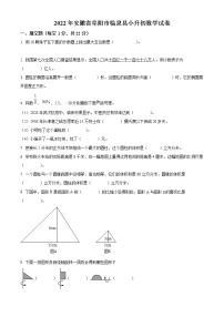 【小升初真题卷】安徽省阜阳市临泉县2022年人教版小升初考试数学试卷（原卷版+解析版）