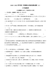 【小升初真题卷】2020-2021学年山西省临汾市襄汾县苏教版六年级下册期末测试数学试卷（原卷版+解析版）