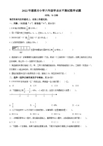 【小升初真题卷】浙江省宁波市慈溪市2022年人教版小升初考试数学试卷（原卷版+解析版）