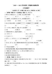 【小升初真题卷】2020-2021学年辽宁省大连市北师大版六年级下册期末测试数学试卷（原卷版+解析版）