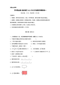 选拔卷：2023年小升初数学模拟测试卷一（人教版）