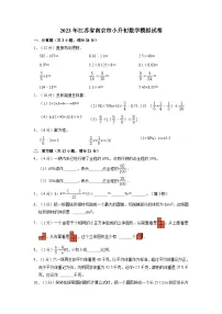 2023年江苏省南京市小升初数学模拟测试卷