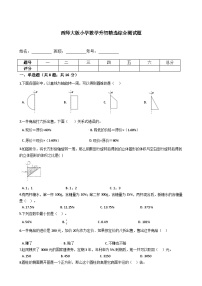 【小升初模拟】小学数学西师版小升初强化训练精选题-含答案