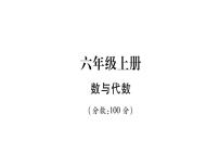 小升初西师大版（2014年秋）数学专题复习课件：六年级下册－数与代数