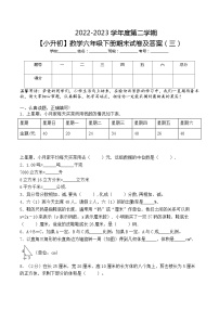 小学数学西师大版小升初基础模拟卷三（含答案）