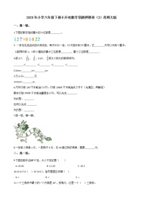 2023年小学数学六年级下册小升初押题卷（2）西师大版（解析版）