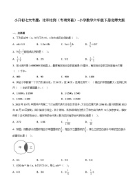 比和比例——小学数学六年级下册北师大版小升初专项突破