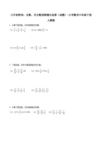小学数学六年级下册小升初人教版专题特训：分数、百分数四则混合运算（含答案）学案