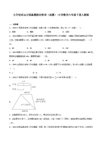 小学数学六年级下学期人教版小升初专题特训学案+模拟卷：式与方程（含答案）