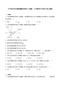 小学数学六年级下学期人教版小升初专题特训学案+模拟卷：比和比例（含答案）