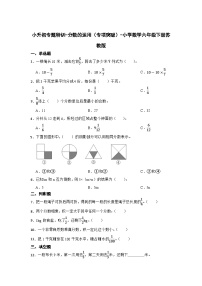 小学数学六年级下学期小升初苏教版专题特训：分数的运用（含答案）学案