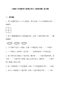 人教版六年级下册5 数学广角 (鸽巢问题)当堂达标检测题