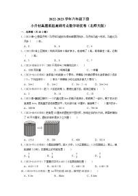 小升初质量检测-2022-2023学年六年级下册小升初高频考点数学培优卷（北师大版）