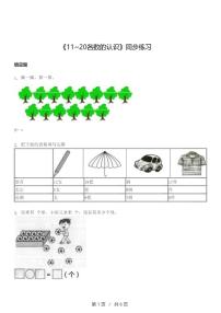 小学数学人教版一年级上册6 11～20各数的认识单元测试达标测试