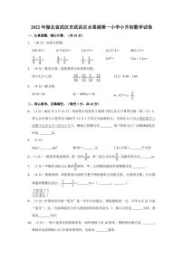 2022年湖北省武汉市武昌区水果湖第一小学小升初数学试卷