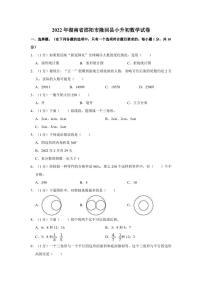 2022年湖南省邵阳市隆回县小升初数学试卷