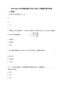 2022_2023学年安徽芜湖无为市六年级上学期期末数学试卷-学生用卷