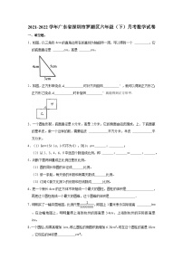 2021-2022学年广东省深圳市罗湖区六年级（下）月考数学试卷