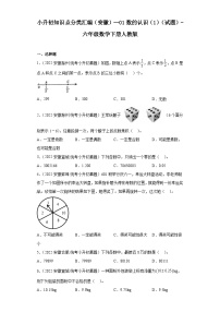 小学数学人教版六年级下册数的认识课堂检测