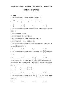 小升初知识点分类汇编（福建）-01数的认识（试题）-六年级数学下册北师大版