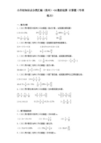 小升初知识点分类汇编（贵州）-04数的运算计算题（专项练习）-六年级数学下册人教版