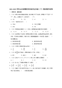 2021-2022学年山东省潍坊市昌邑市五年级（下）期末数学试卷