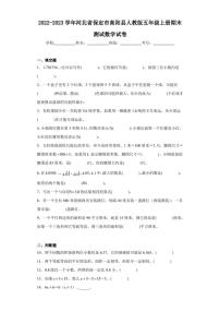 2022-2023学年河北省保定市高阳县人教版五年级上册期末测试数学试卷（含答案解析）