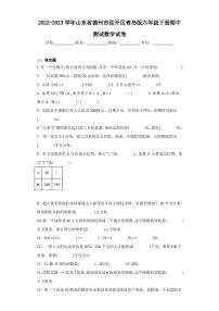 2022-2023学年山东省德州市经开区青岛版六年级下册期中测试数学试卷（含答案解析）