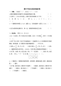 北师大版数学六年级下册期中考试全真训练密卷（普通学校卷）（含答案）