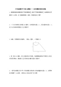 人教版六年级下册数学  应用题的培优训练（应用题）（无答案）