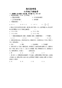 期末检测卷（试题）六年级下册数学人教版