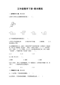 最新人教版五年级下册数学期末综合模拟试题（三）附答案