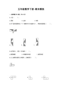 最新人教版五年级下册数学期末综合模拟试题（五）附答案