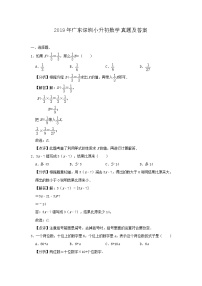 2019年广东深圳小升初数学真题及答案