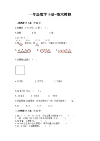 最新人教版一年级数学下册期末模拟试题（二）附答案